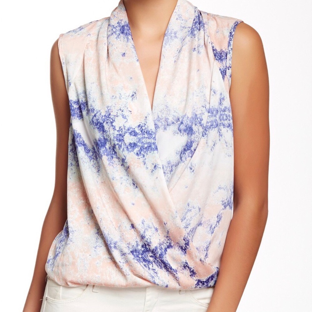 W118 by WALTER BAKER Sleeveless Drape Blouse S